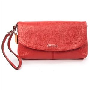 Coach Parker Leather Flap Wristlet